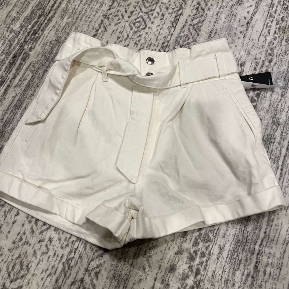 Forever 21 High Waist White Shorts